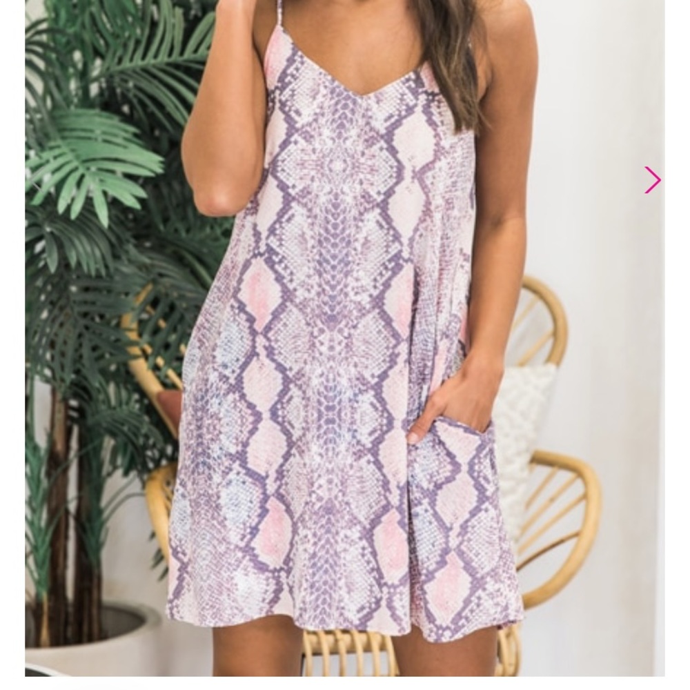 Pink SnakePrint dress